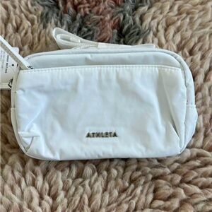 Athleta White “all about crossbody belt bag”, NEW